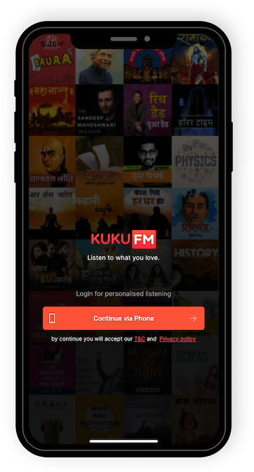 Square Infosoft Project Work Android & iOS Mobile App Development Kukufm Landing Page