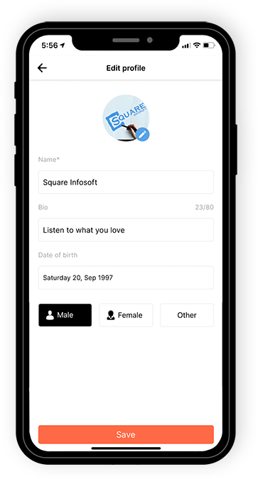 Square Infosoft Project Work Android & iOS Mobile App Development Kukufm Profile