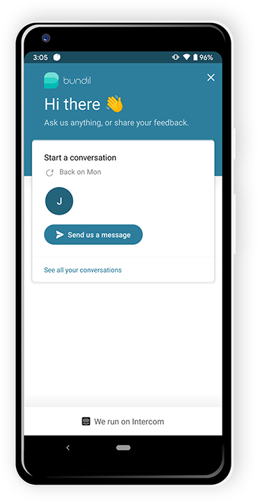 Square Infosoft Project Work Android App Development Bundil Customer Care