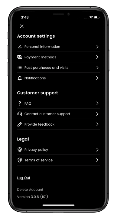 Square Infosoft Project Work iOS Mobile App Development Speakeasy Setting