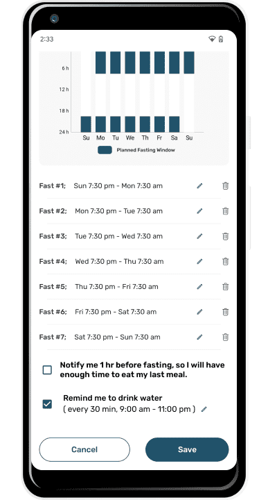 Square Infosoft Project Work Android & iOS Mobile App Development Fastingqueens Create a Weekly Fasting Plan