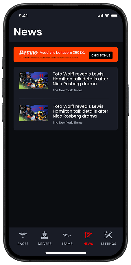 News Feed UI – Latest Formula Racing News & Articles