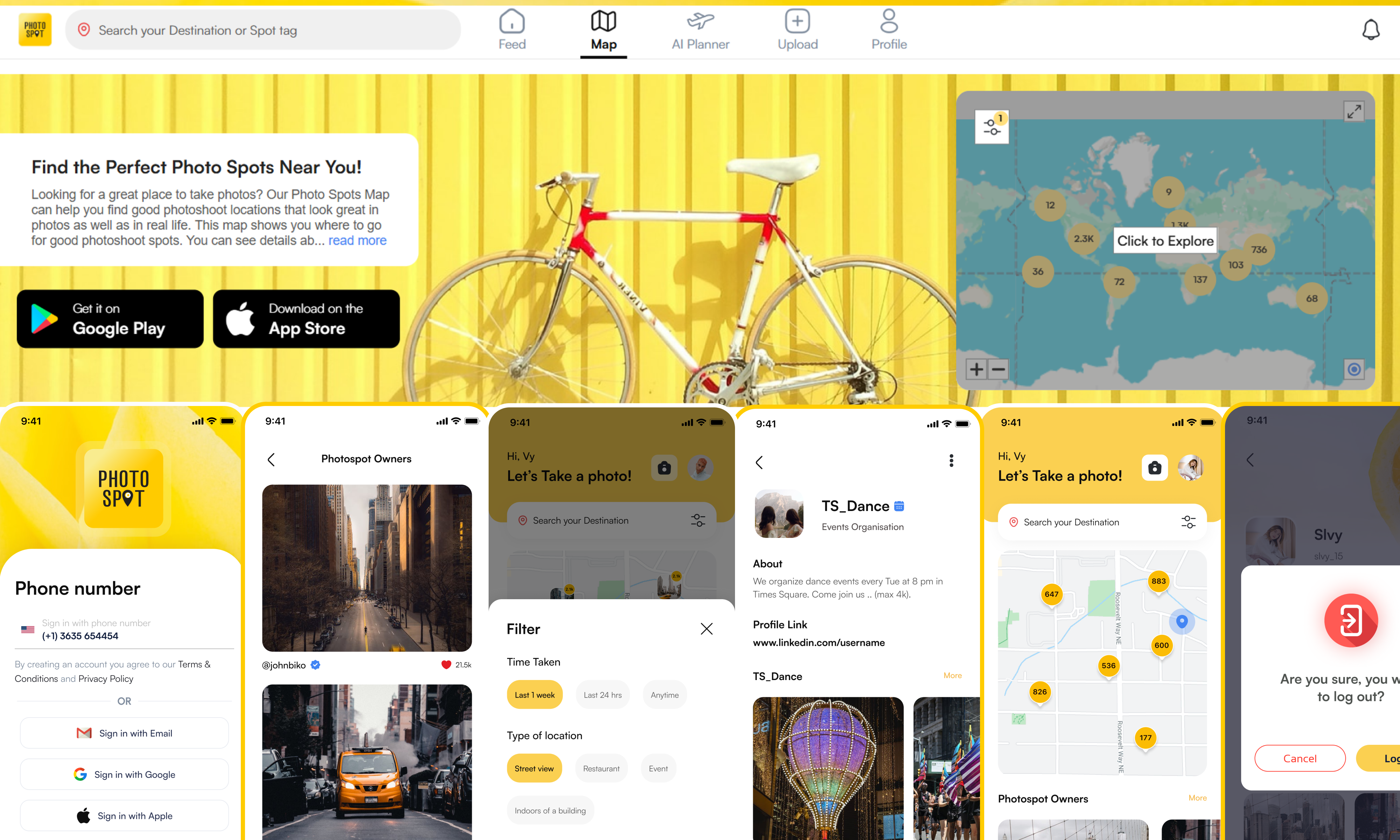 PhotoSpot - Travel App Development Location-based travel & photo discovery app we built for Android & iOS.<br />