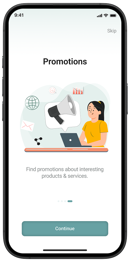 Gymi deals and promotion onboarding screen