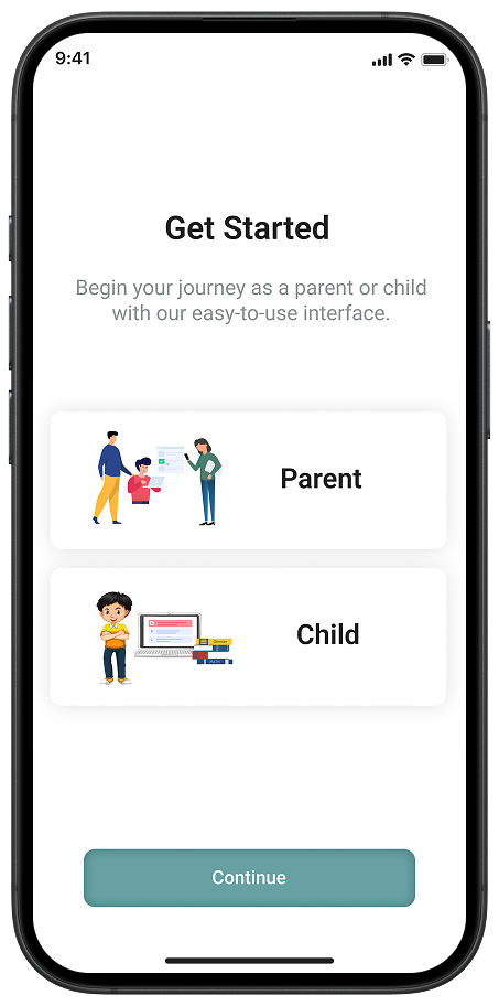 Gymi app get started onboarding screen for student learning
