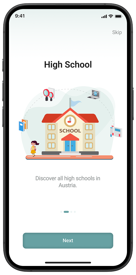 Gymi high school preparation onboarding screen