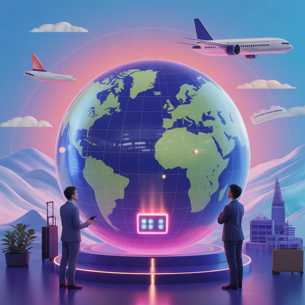 AI in travel industry showing smart booking automation and AI-powered travel app development.