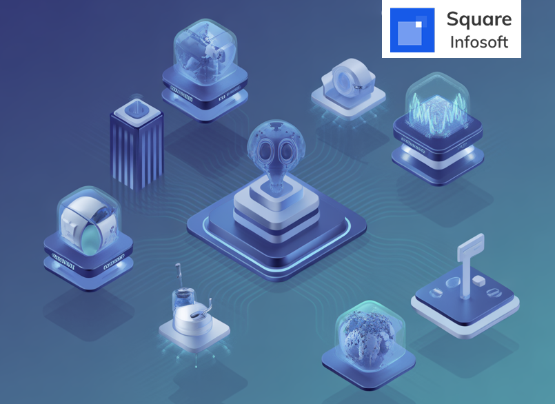 Artificial intelligence use cases across industries visual representation.