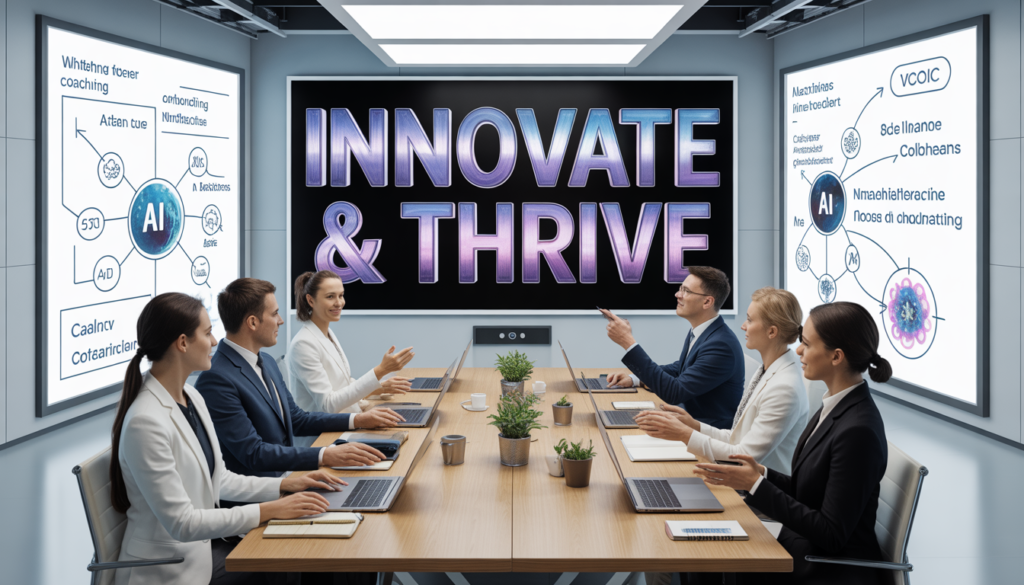 AI use cases in business and coaching showing AI-powered strategy planning and performance analytics.