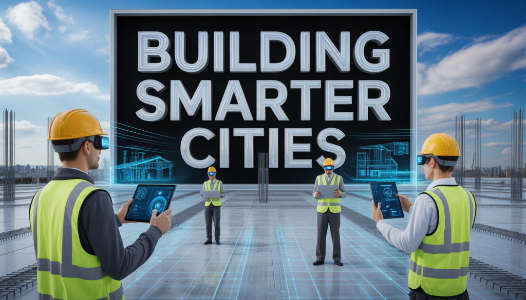 Artificial intelligence in construction for smart site management and project automation.