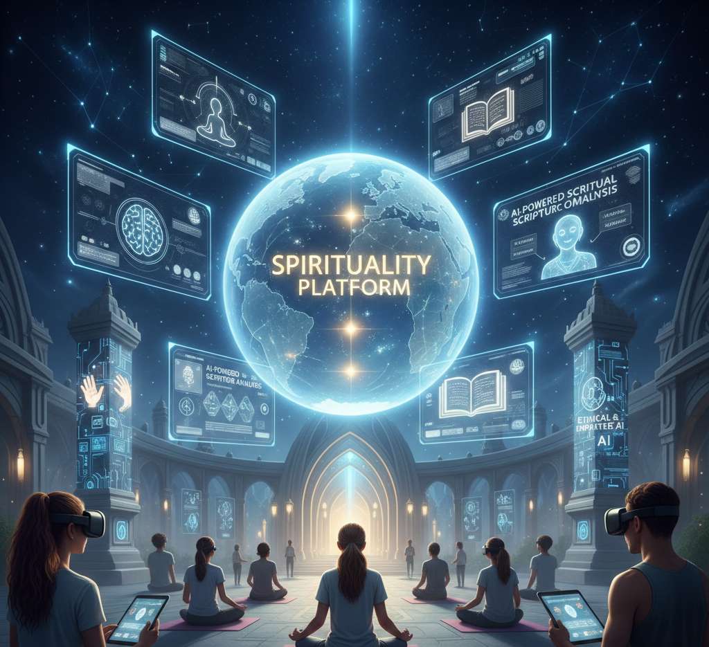 AI use cases in spirituality platforms featuring AI-powered meditation and scripture analysis.