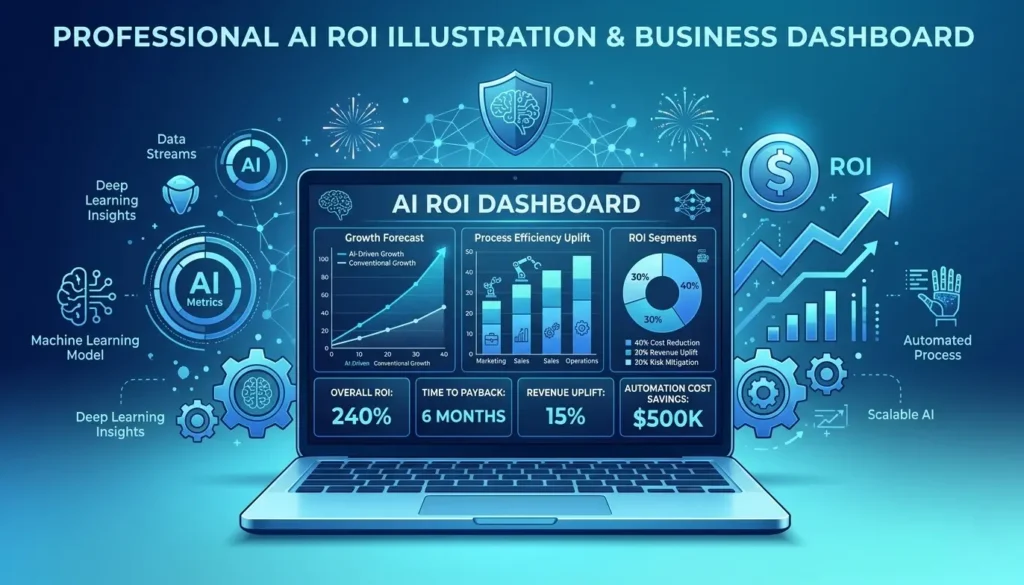 benefits and ROI of AI in news industry including cost reduction and revenue growth