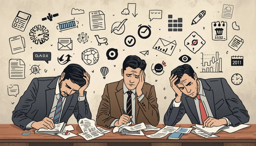 Business problems without AI including manual work, inefficiency, and data overload