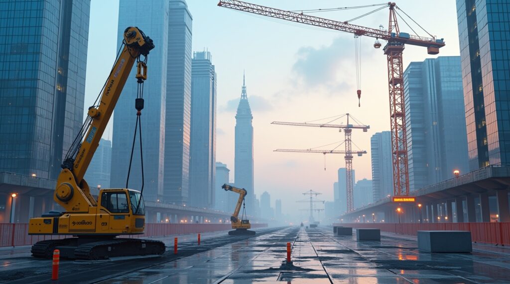 future of AI in construction with smart infrastructure, robotics and autonomous construction equipment